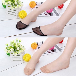 1Pair High Heels Cushions Anti-slip Silicone Dotted Invisible Forefoot Insoles