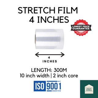 Stretch Film / Cling Wrap 4 inch x 300 meters Pallet Wrap / Jack Wrap / Stretch Wrap