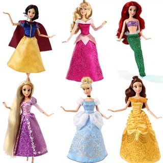 sunnyshop Disney Princess Royal Shimmer Dolls , Belle, Jasmine, Ariel, Rapunzel, Aurora, Cinderella)