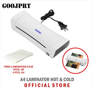 GOOJPRT A4 Laminator Hot and Cold Laminating Machine Document Photo Paper Cards Picture Painting