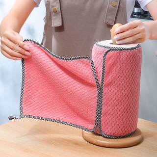 Kitchen cleaning water-absorbent non-lint dishwashing cloth, coral fleece rag, non-stick oil,