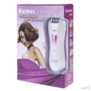 ♠Kemei Lady Shaver Mini Rechargeable Washable Epilator Electric Hair Remover Travel Essentials KM-29