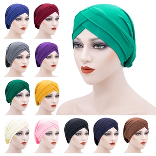 Full Cover Inner Hijab Caps Muslim Stretch Turban Cap Islamic Underscarf Bonnet Solid Color Under Scarf Caps
