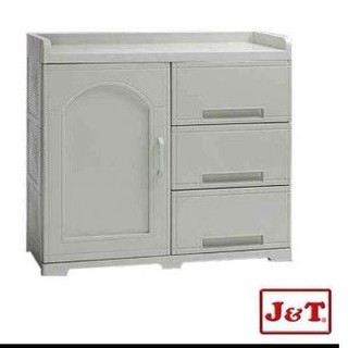 J&T Plasticware Decor 1188 Storage Cabinet L=80cm W=33cm H=71.5cm.