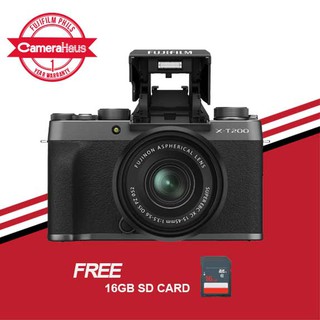 Fujifilm X-T200 Mirrorless Digital Camera with 15-45mm Lens Dark Silver