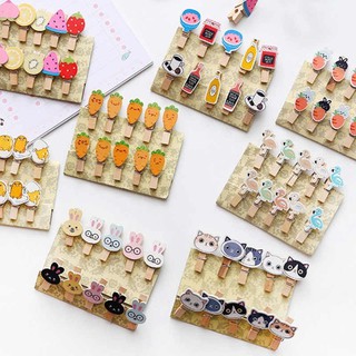 COD DVX #5093 10pcs Wooden Photo Clips w Cord for Hanging DIY Photo Decorative Collage Picture Pegs