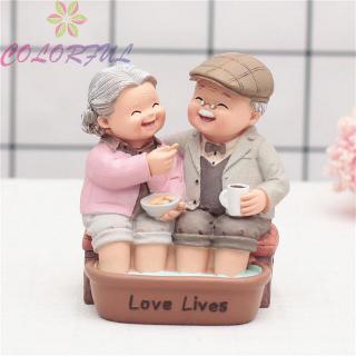 Ornament Mini Grandparents Lover Figurine Statue Miniature Crafts Wedding Decoration Gift Home