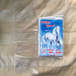 ▲Plastic Ice Bag 4x12 (White Horse)