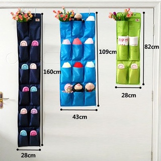 Custom-made door Oxford cloth hanging bag with slippers hanging wardrobe storage bag wall finishing