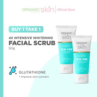 BUY 1 TAKE 1 Organic Skin Japan 4x Intensive Whitening Facial Scrub (50g) Foaming Face Scrub Daily F