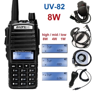 BAOFENG UV-82 8W Walkie Talkie VHF UHF Two Way Radio Transceiver CB Ham Radio Station Amateur UV82 8