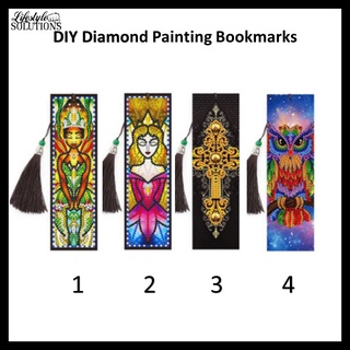 【Ready Stock】△❒Bookmark 5D DIY Diamond Painting with Tassel Shaped Diamond Painting
