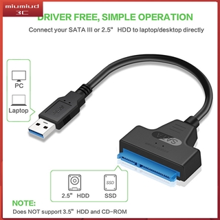 USB 3.0 To SATA 22 Pin 2.5 Inch Hard Disk SSD Adapter Cable Converter Converter Cord