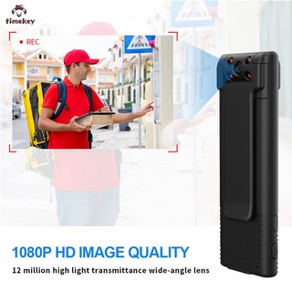 [Timekey] Body Camera Mini Digital HD 1080P Camera Magnetic Motion Snapshot Flashlight Loop Recording Camcorder