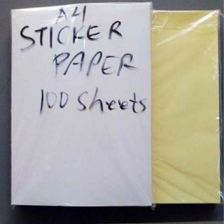 (100pcs) Printable Adhesive Sticker Paper A4 105gsm matte & glossy for inkjet print