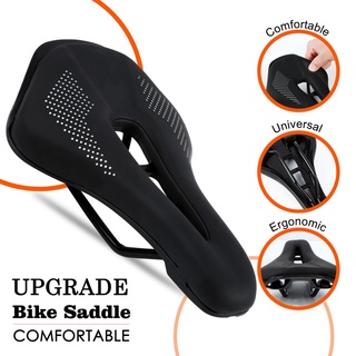 Bicycle Saddle Seat Road Steel Rails MTB Bike Saddle Hollow Breathable Cycling Cushion Soft PU Lea
