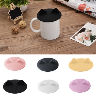 COD✉ Food-grade Silicone Cat Ear Coffee Mug Glass Cup Cover Lid Cap ☑
