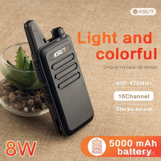 2pcs/lot KSUN Mini Walkie Talkie Two-way radio Set UHF 400-470MHz 16CH walkie-talkie Radio