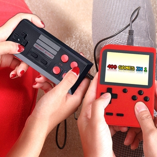 Mini Game Console Handheld Portable Game Player Electric 400 Retro Double Mini Gaming Machine, Red