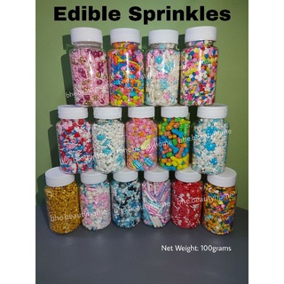 (c/D) 100grams NETWT. Edible Sprinkles Dragees Beads Cake Candy Decorations