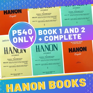 Hanon Books (Hanon Studies 1, Hanon Studies 2, Hanon Complete) 3 BOOKS | Piano Book