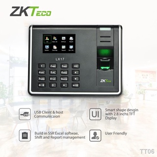 ☊ZKTeco Fingerprint Attendance Time Recorder Biometric Machine for Office LX17