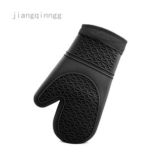 Jiangqinngg Silicone Insulated Thickened Oven Glove Heatproof Mitten Kitchen Cooking Microwave Oven Mitt 1pc