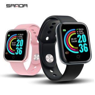 Sanda Bluetooth Smart Watch Men Sport Smartwatch Heart Rate Monitor Blood Pressure Tracker Fitness Bracelet for Apple IOS Android Y68