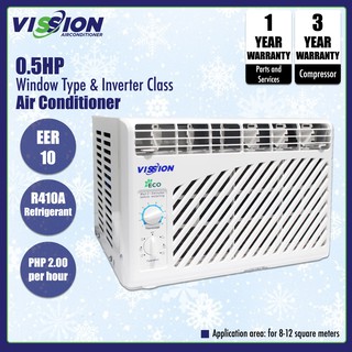 [ONHAND] Vission 0.5HP Window Type Inverter Class Aircon Air Conditioner SMT-05-ECO (2)