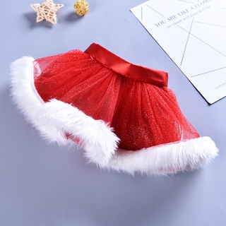 Baby Christmas red Tutu Skirt Halloween party poncho skirt Unicorn Baby Headband (2)
