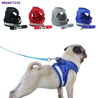 BG09.14℗✚Pet Cat Small Dog Adjustable Reflective Walking Harness Vest with Lead Leash
