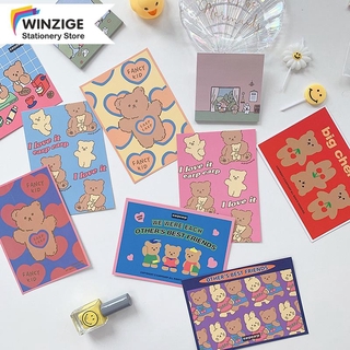 Winzige Korean Ins Postcard Cute Greeting Card Bear Blessing Card Wall Decoration Gift (1)