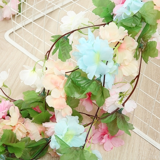 【Stock】Artificial Cherry Flower Vine For Home Decoration (4)