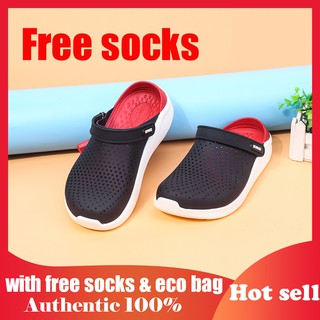 Crocs LiteRide Slip Ons Unisex for man and woman with ECO Bag and free socks