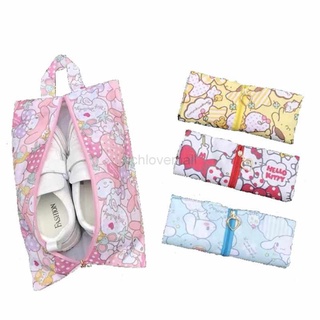 cute bag✻▩♟Sanrio Waterproof Shoe Bag My Melody Pompompurin Cinnamoroll Hello Kitty Cute Nice