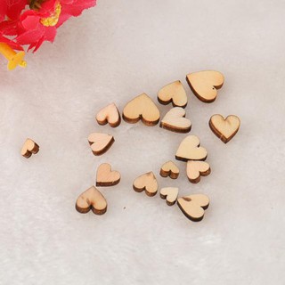 100pcs Rustic Wood Wooden Love Heart Wedding Table Scatter Decoration Crafts DIY (2)
