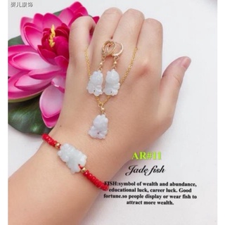 ✿✥Cod New Arrival Jade Set with stainless chain free ordinary box (6)