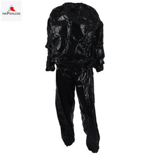 ☀Normal delivery☀Heavy Duty Fitness Weight Loss Sweat Sauna Suit Exercise Gym Anti-Rip Black L