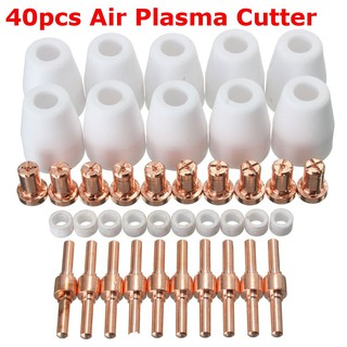 Warmhouse 40Pcs Air Plasma Cutter Consumables Extend For PT-31 LG-40 Torch CUT-40 50