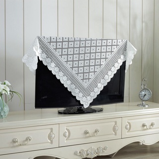 【Hot Sale/In Stock】 TV cloth cover towel lace simple 55 inch 65 inch 75 inch dust cover universal co (1)