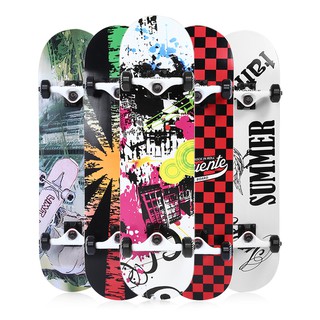 PUENTE Skateboard Four-wheel Double Kick Deck Skateboard with T-shape Gadget Thermal transfer printing pattern skateboard with four wheels, cool and fashion