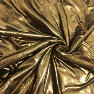 Metallic Gold Spandex Cotton Fabric