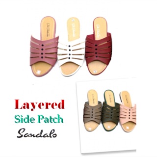 AOB:’On hand & ready to ship - Layered Side Patch Sandals