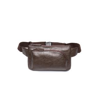 Men's Street Fashion Chest Bag Leather Messenger Bags Men Mobile Phone Vintage Shoulder Clutch (9)