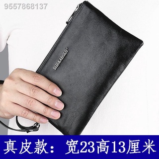 [First layer cowhide] soft cowhide men s handbags large-capacity leather clutch bag men s business c