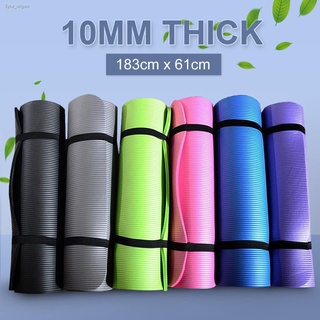 tear resistance☊✺❏10MM Thick Yoga Mat Anti skid Sports Fitness Mat 183cmX61cm EVA Comfort Foam yoga