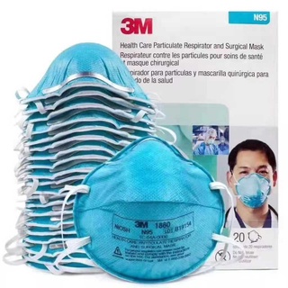 3M N95 Mask 1860 1860S 20pcs/40pcs/60pcs 3M N95 Anti-virus Face Mask Medical Dust mask Protective 3M Face Mask