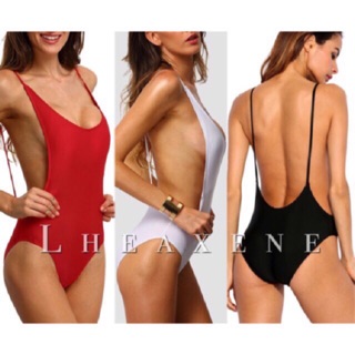 Padded Low Back & High Cut One Piece Swimsuit S8098 (1)