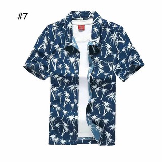 summer floral polo shirts for men hawaiian style shirts - (S-XL size )