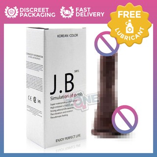 Funzone JB 6.5 Big Veins Soft And Flexible Penis Dildo For Women Sex Toy Brown